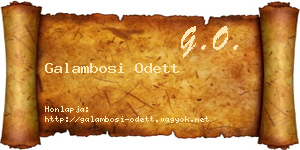 Galambosi Odett névjegykártya